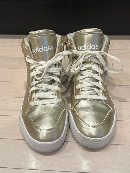 adidas Shoes - Vintage Y2K Adidas Gold Metallic High Top Sneakers ✨